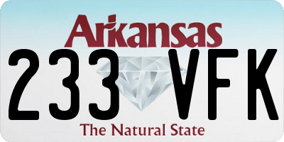 AR license plate 233VFK