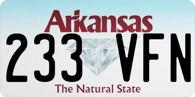 AR license plate 233VFN