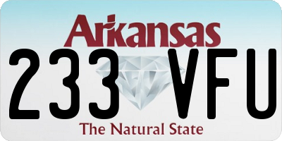 AR license plate 233VFU