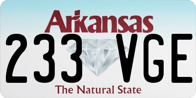 AR license plate 233VGE