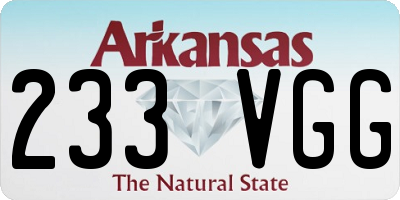 AR license plate 233VGG