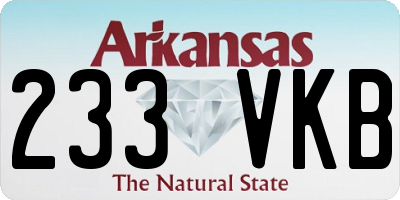 AR license plate 233VKB