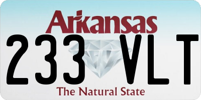 AR license plate 233VLT