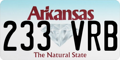 AR license plate 233VRB