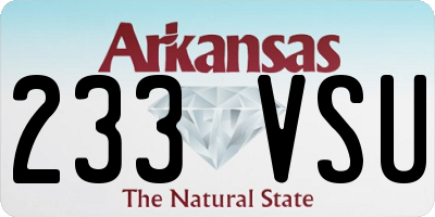 AR license plate 233VSU