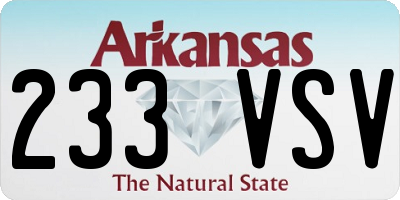 AR license plate 233VSV