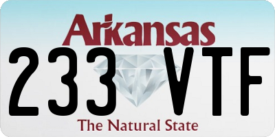 AR license plate 233VTF