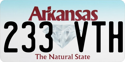 AR license plate 233VTH