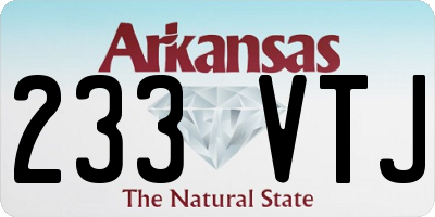 AR license plate 233VTJ
