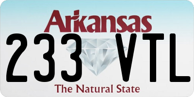 AR license plate 233VTL