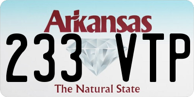 AR license plate 233VTP