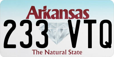 AR license plate 233VTQ