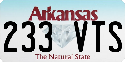 AR license plate 233VTS