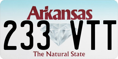 AR license plate 233VTT