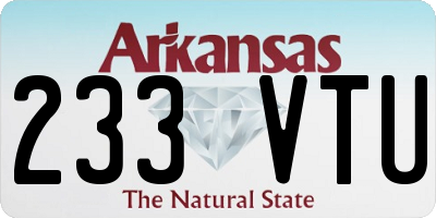 AR license plate 233VTU