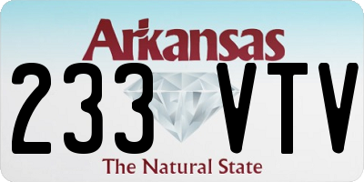 AR license plate 233VTV