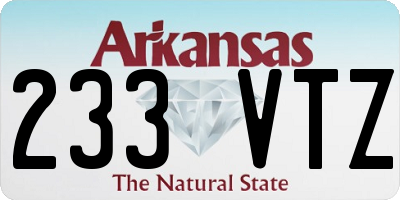 AR license plate 233VTZ