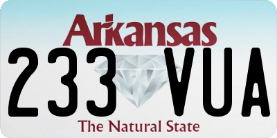 AR license plate 233VUA