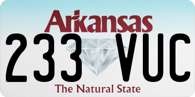 AR license plate 233VUC