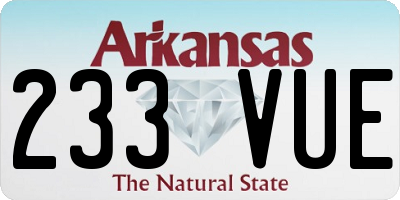 AR license plate 233VUE