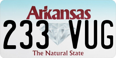 AR license plate 233VUG