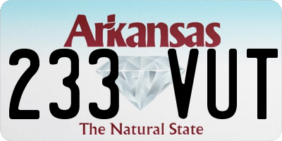 AR license plate 233VUT