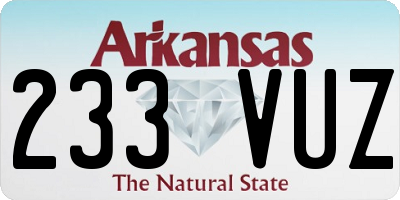 AR license plate 233VUZ