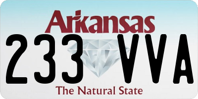 AR license plate 233VVA