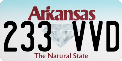 AR license plate 233VVD