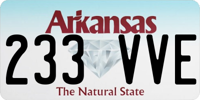 AR license plate 233VVE