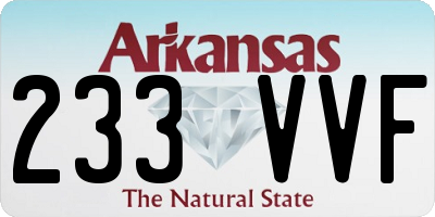 AR license plate 233VVF