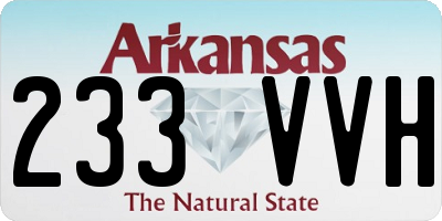 AR license plate 233VVH