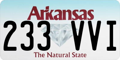 AR license plate 233VVI