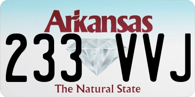 AR license plate 233VVJ