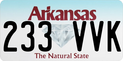 AR license plate 233VVK