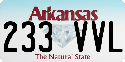 AR license plate 233VVL