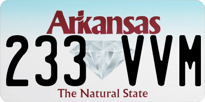 AR license plate 233VVM
