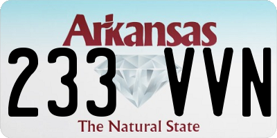 AR license plate 233VVN