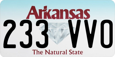 AR license plate 233VVO