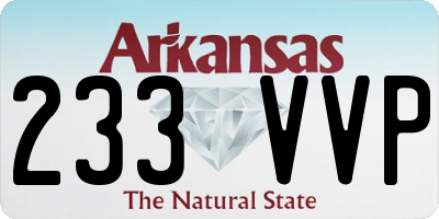 AR license plate 233VVP