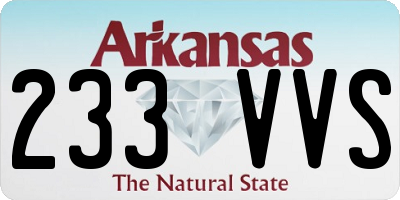 AR license plate 233VVS