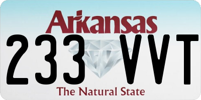 AR license plate 233VVT