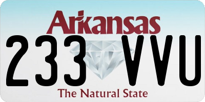 AR license plate 233VVU