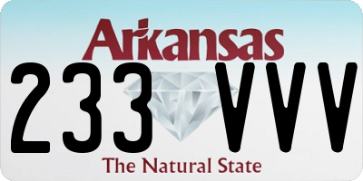 AR license plate 233VVV