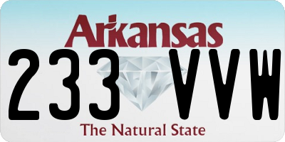AR license plate 233VVW