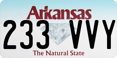 AR license plate 233VVY