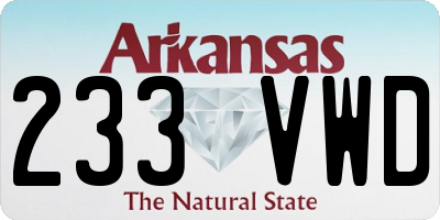 AR license plate 233VWD