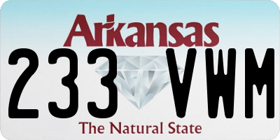 AR license plate 233VWM
