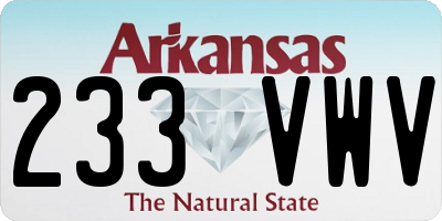 AR license plate 233VWV