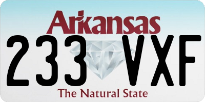 AR license plate 233VXF